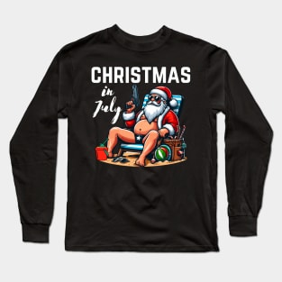 Christmas In July Santa Long Sleeve T-Shirt